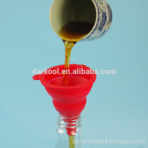 High quality kitchenware multifunction silicone funnel silicone oil foldable funnel silicone rubber funnel